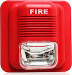 Сирена за Пожарно Алармиране Вътрешен с LED 24V 112DB Червен DS-82
