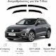 Heko Set of Windbreakers Front and Rear Car Dark Fime for Volkswagen T-Roc 4pcs