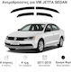 Heko Set of Windbreakers Front and Rear Car Dark Fime for Volkswagen Jetta 4pcs