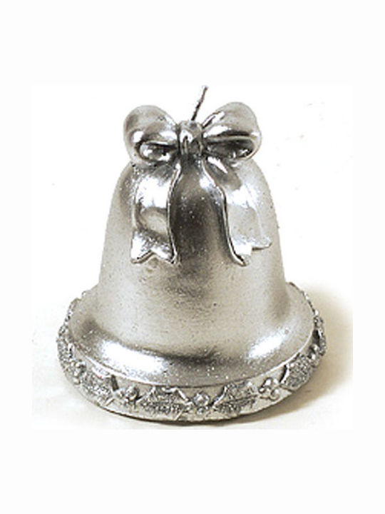 Zaros Christmas Silver Candle 9cm