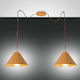 Fabas Luce Esino Pendant Light Two-Light Bell for Socket E27 Beige