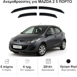 Heko Σετ Ανεμοθραύστες Μπροστινοί και Πίσω Σκούρο Φιμέ για Mazda 2 4τμχ 23166 Heko Σετ Ανεμοθραύστες Μπροστινοί και Πίσω Σκούρο Φιμέ για Mazda 2 4τμχ 23166