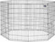 Midwest Foldable Park Dog Octagon Without Bottom 61x122cm. made of Metal in Black Color 61 x 122cm 5sq.m.