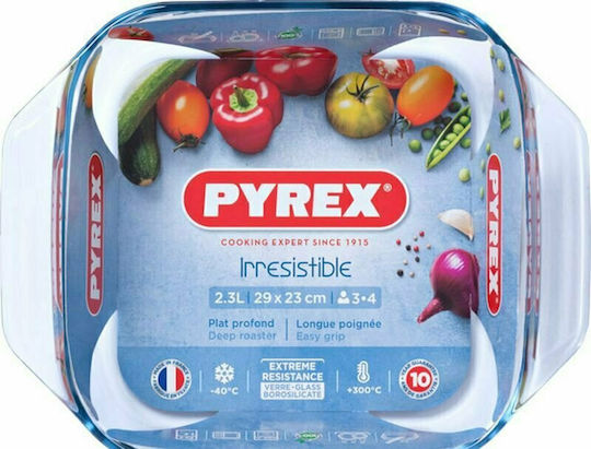 Pyrex 400 Irresistible Rechteckig Feuerfestes Geschirr Glas 2300ml 1Stück