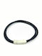 MEN'S DOUBLE LEATHER BRACELET BLUE