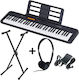 Casio Αρμόνιο CT-S100 Set με ακουστικά Kinsman KHP-003 με 61 Πλήκτρα Τυπικής Αφής Μαύρο