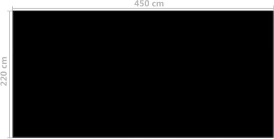vidaXL Solar Rechteckige Poolabdeckung Poolabdeckung Schwarz 450x220 cm aus Polyethylen 450x220cm 1Stück