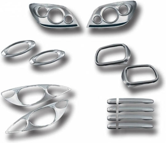 Auto Gs Headlight Eyebrows for Peugeot 307 Chrome Decorative Set Peugeot 307