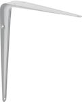 F.F. Group Heavy-Duty Metallic Corner Shelf White 350x400mm 25751