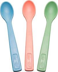 Nip Baby Set with Spoons made of Plastic Multicolored 3pcs