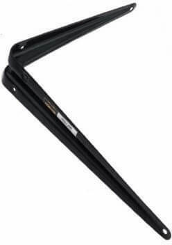 FFG Heavy-Duty Metallic Corner Shelf Black 350x400mm 37901