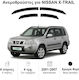 Heko Set of Windbreakers Front and Rear Car Dark Fime for Nissan X-Trail 4pcs