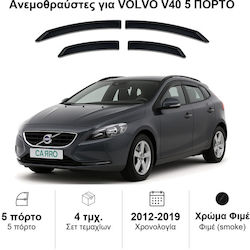 Heko Set Car Windbreakers Front And Back Dark Fime For Volvo V40 4 Pieces 31238