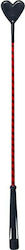 Devil Sticks Heart Crop Polished Grain Leather Paddle in Red Color