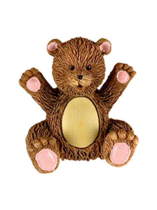 Import Hellas Teddybär 26358 Kinder Knopf Möbelgriff aus Kunststoff in Braun Farbe 26358 1Stück