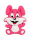 Roline Kaninchen 593 Kinder Knopf Möbelgriff aus Kunststoff in Rosa Farbe 35mm 593 1Stück
