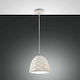 Fabas Luce Duchessa Pendant Light Single-Light Bell for Socket E27 White