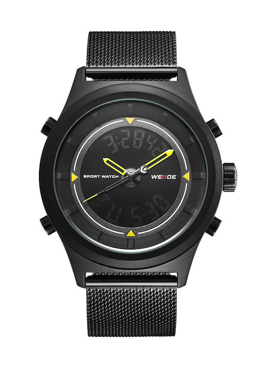 Weide Herrenuhr 43mm Batterie mit Schwarz Metal...