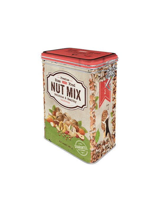 Nostalgic Art Nut Mix Box Cereals with Airtight Lid Metallic Beige 1300ml