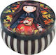 Santoro Autumn Leaves General Use Box with Lid Metallic Black 6x4x6cm