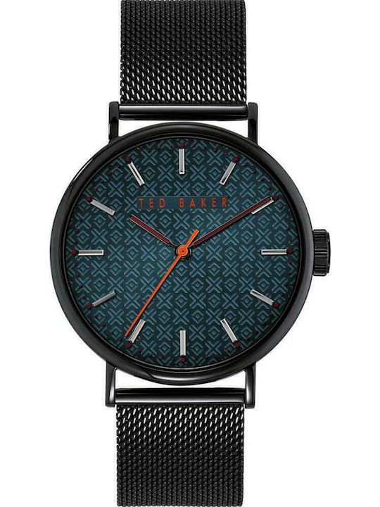Ted Baker Mimosaa Herrenuhr 41mm Batterie mit Schwarz Metallarmband