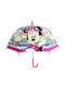 Kids Curved Handle Umbrella Minnie Multicolour