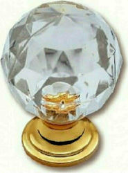 Import Hellas 38630 Антикварен Ръкохватка Мебел от Crystal & Метал в Златист Цвят Ф30мм 38630 Import Hellas 38630 Антикварен Ръкохватка Мебел от Crystal & Метал в Златист Цвят Ф30мм 38630