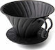 Hario V60 Metal Dripper / Matte Black 02 Picurător de cafea Oțel inoxidabil Negru 145x120x90mm