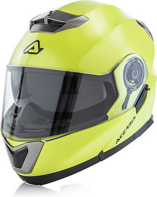 Acerbis Serel Fluo Yellow Κράνος Μηχανής Flip-Up 1550gr με Sunvisor