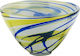 WM Collection Φρουτιέρα Γυάλινη Πολύχρωμη 27x27x18εκ.