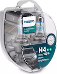 Philips Λάμπες Αυτοκινήτου X-treme Vision Pro150 H4 Αλογόνου 3700K 12V 55W 2τμχ