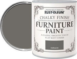Rust-Oleum Furniture Paint Chalky Finish Chalk Paint Colour Anthracite Anthracite Gray 750ml