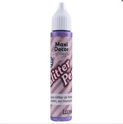 Maxi Decor Στυλό Glitter Μωβ 28ml