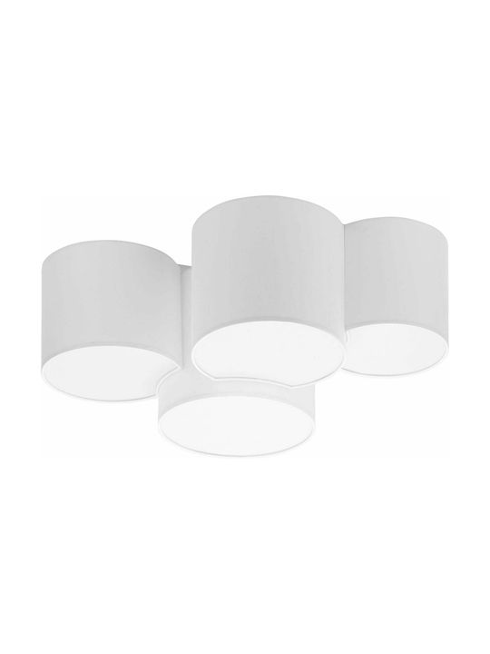 TK Lighting Modern Fabric Ceiling Light with Socket E27 69pcs White