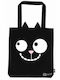 Moses Ed Cat Shopper Catitude Υφασμάτινη Τσάντα για Ψώνια σε Μαύρο χρώμα