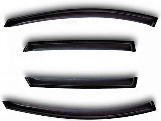 Novline Set of Windbreakers Front and Rear Car Dark Fime for Kia Sportage 4pcs