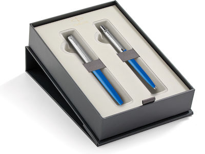 Parker Jotter Pen Set Ballpoint with Quill (in a paper cassette) Blue in a case