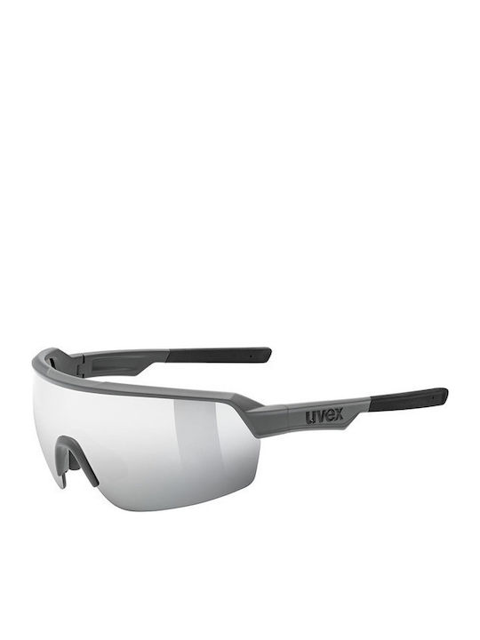 Uvex Sportstyle 227 Unisex Sunglasses with Gray Plastic Frame and Silver Mirror Lens S5320665516