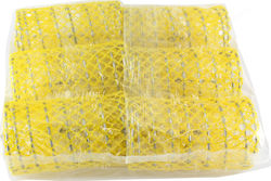 Watch Wire Mesh Roller Κίτρινα 40mm In Yellow Colour 6pcs