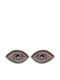 Ble Resort Collection Σκουλαρίκια Καρφωτά Επιχρυσωμένα Μπορντό