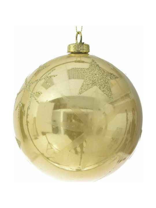 Iliadis Christmas Plastic Ball Ornament Gold 10x10cm 3pcs