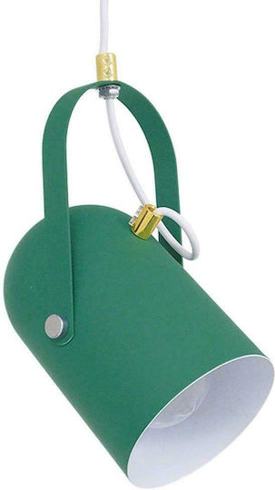 GloboStar Hazel Κρεμαστό Φωτιστικό Πράσινο με Ντουί E27 12x18x27εκ.