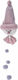 Iliadis Christmas Fabric Figure Ceiling Pendant Pink Height 50cm 2pcs