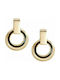 Steel earrings rose gold plated, TER387