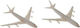 Next Figure Mockup Airplanes 5.5mmx5.5cm 4pcs