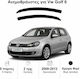 Heko Σετ Ανεμοθραύστες Αυτοκινήτου Μπροστινοί Σκούρο Φιμέ για Volkswagen Golf VI 5D 2008 2τμχ
