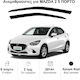 Heko Set of Windbreakers Front Car Dark Fime for Mazda 2 2pcs
