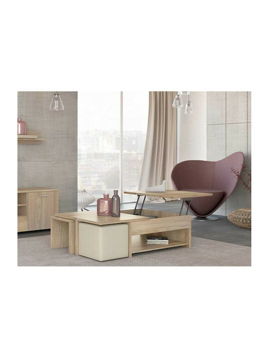 Măsuță Centrală Rectangulară No 6 din Lemn cu M...
