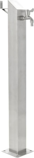 vidaXL Decorative Faucet Garden Stainless Steel Floor Square 95cm 45453