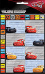 Gim Notebook Labels Cars 8pcs